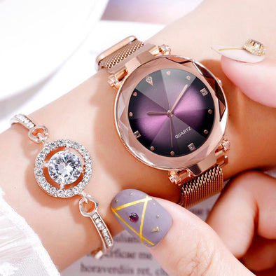 Luxury Magnet Buckle Quartz Watches Women High Quality Custom Made Women Watch Luxury Desgin Clock Drop Shipping