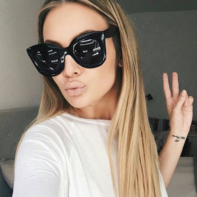 MADELINY New Fashion Cat Eye Sunglasses Women Brand Designer Vintage Gradient Cat Eye Sun Glasses Shades For Women UV400 MA216