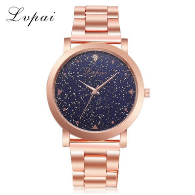 Women Dress Watches Rose Gold Stainless Steel Lvpai Brand Fashion Ladies Wristwatch Creative Quartz Clock Cheap Luxury Watches