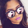 cat eye pink sunglasses woman shades mirror female square sun glasses for women coating oculos fashion brand sunglasses