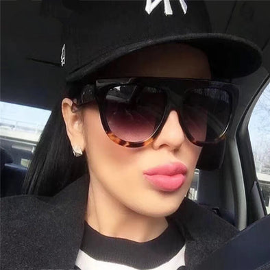 DJXFZLO 2018 Gafas Fashion Women Sunglasses Brand Designer Luxury Vintage Sun glasses Big Full Frame Eyewear Women Glasses