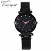 Best Selling Women Mesh Magnet Buckle Starry Sky Watch Casual Luxury Women Geometric Surface Quartz Watches Relogio Feminino