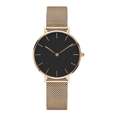 Fashion Big Brand Women Stainless Steel Strap Quartz Wrist Watch Luxury Simple Style Designed Watches Women's Clock