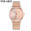 2019 Hot Fashion Women Quartz Watch Luxury Plastic Leather Analog Wrist Watches Female Clock YOLAKO Brand Relogio Feminino