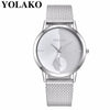 2019 Hot Fashion Women Quartz Watch Luxury Plastic Leather Analog Wrist Watches Female Clock YOLAKO Brand Relogio Feminino