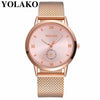 2019 Hot Fashion Women Quartz Watch Luxury Plastic Leather Analog Wrist Watches Female Clock YOLAKO Brand Relogio Feminino