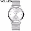 2019 Hot Fashion Women Quartz Watch Luxury Plastic Leather Analog Wrist Watches Female Clock YOLAKO Brand Relogio Feminino