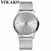 2019 Hot Fashion Women Quartz Watch Luxury Plastic Leather Analog Wrist Watches Female Clock YOLAKO Brand Relogio Feminino