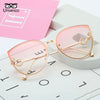 Umanco 2018 Women Fashion Big Square Metal Cat Sunglasses Female Male Multicolor Sun Glasses Outdoor Travel Driving Eyewear