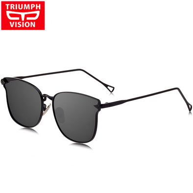 TRIUMPH VISION Pink Mirror Cat Eye Sunglasses Women 2018 New Fashion Shades Sun Glasses for Women Metal Oculos Feminino