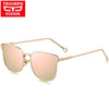 TRIUMPH VISION Pink Mirror Cat Eye Sunglasses Women 2018 New Fashion Shades Sun Glasses for Women Metal Oculos Feminino