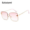 Retro Square Bee Sunglasses Women Brand Designer Metal Frame Oversized Sun Glasses Fashion Men Gradient Shades Oculos UV400