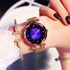 2019 Luxury Rose Gold Watches Women Bracelet Fashion Diamond Ladies Dress Starry Sky Magnetic Quartz Wristwatch relogio feminino