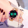 2019 Luxury Rose Gold Watches Women Bracelet Fashion Diamond Ladies Dress Starry Sky Magnetic Quartz Wristwatch relogio feminino