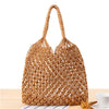 Vintage Straw Bag Round Rattan Bags Handmade Summer Bags Woven Beach Ladies Circle Shoulder Bag Bohemia Girls Travel Handbags