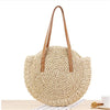 Vintage Straw Bag Round Rattan Bags Handmade Summer Bags Woven Beach Ladies Circle Shoulder Bag Bohemia Girls Travel Handbags