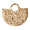 Vintage Straw Bag Round Rattan Bags Handmade Summer Bags Woven Beach Ladies Circle Shoulder Bag Bohemia Girls Travel Handbags