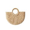 Vintage Straw Bag Round Rattan Bags Handmade Summer Bags Woven Beach Ladies Circle Shoulder Bag Bohemia Girls Travel Handbags