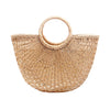 Vintage Straw Bag Round Rattan Bags Handmade Summer Bags Woven Beach Ladies Circle Shoulder Bag Bohemia Girls Travel Handbags