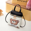 New Women's Mobile Phone Bag Cartoon Female Messenger Shoulder Bags Crossbody Cute Fashion Pu Leather Bags Mini Bear Handbags