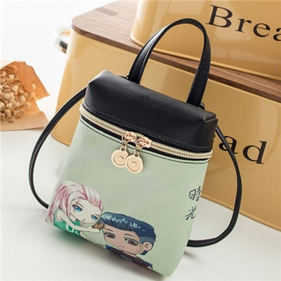 New Women's Mobile Phone Bag Cartoon Female Messenger Shoulder Bags Crossbody Cute Fashion Pu Leather Bags Mini Bear Handbags