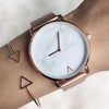 Brand Creative Mesh Band Marble Quartz Watch Casual Women Stainless Steel Wristwatches Relogio Feminino Drop Shipping