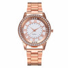 Vansvar Brand Rose Gold Watch Luxury Women Dress Rhinestone Quartz Watch Casual Women Stainless Steel Wristwatches Female Clock