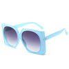 SO&EI New Sunglasses Ladies Fashion Big Square Glasses Large Box Sunglasses Female Street Shooting Wild Gradient