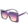 SO&EI New Sunglasses Ladies Fashion Big Square Glasses Large Box Sunglasses Female Street Shooting Wild Gradient